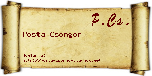 Posta Csongor névjegykártya